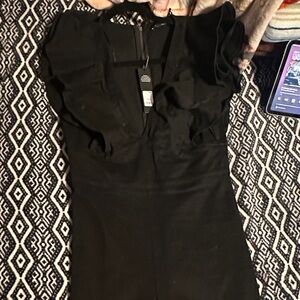 Elegant Black Ruffled Jumpsuit